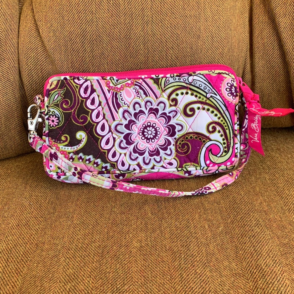 Vera Bradley Very Berry Paisley Wristlet Clutch